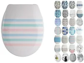 Deski sedesowe - MSV deska sedesowa Deauville z Duroplast z miękkim zamknięciem w pastelowych, plastik, wielokolorowa, 30 x 20 x 15 cm 141739 - miniaturka - grafika 1