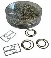 Spinacze i klipsy do papieru - Dr. Gold papierowe klipsy puszka  7,5 cm; spinacze biurowe, spinacze praktyczne wielkość zapasów; 100 sztuk; chromowane - 83059000 - miniaturka - grafika 1