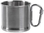 Kuchnia turystyczne i akcesoria - Mil-Tec Kubek stalowy z karabinkiem 500 ml (14607900) 14607900 - miniaturka - grafika 1