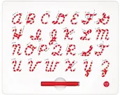 Zabawki interaktywne dla dzieci - Kid O 1710363 - Magnatab kursywne z dużymi literami, nauka pisania pisma, magnetyczna - miniaturka - grafika 1