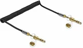 Kable - Delock Kabel spiralny 3,5 mm 3-pinowy wtyk typu jack do wtyczki z adapterem śrubowym 2 m 85837 - miniaturka - grafika 1