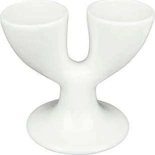 Kitchen Craft White Porcelain Double Egg Cup KCEGGDBLCER - Pozostałe akcesoria kuchenne - miniaturka - grafika 2