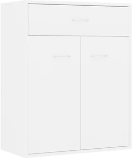 vidaXL Szafka, biała, 60 x 30 x 75 cm, płyta wiórowa - Komody - miniaturka - grafika 2