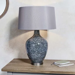 Endon Stołowa LAMPKA dekoracyjna ILSA 79842 Endon szklana LAMPA industrialna zdobiona okrągła szara czarna nikiel matowy 79842 - Lampy stojące - miniaturka - grafika 5