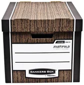 Pudła i kartony archiwizacyjne - Fellowes Pudła archiwizacyjne Bankers Box WOODGRAIN - FastFold, brązowe, opakowanie 10 szt. PUP.014 - miniaturka - grafika 1
