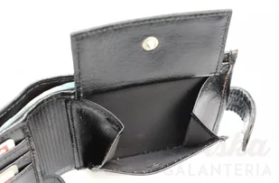 Sara (PL) Portfel Męski Skórzany (PL) Skóra Licowa Duży Poziomy Z Zapięciem I Zapinką Wewnątrz Dwa Skrzydełka - Portfele - miniaturka - grafika 3