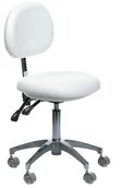 Krzesła i taborety kosmetyczne - Taboret medyczny z oparciem BS BD-Y941 Biały - miniaturka - grafika 1