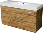 Szafki łazienkowe - Gante Szafka wisząca z umywalką 140/50/C3 seria Fokus NE FKS-NE-U140/50/C3 Nela - miniaturka - grafika 1