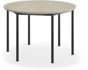 AJ Produkty Stół SONITUS, okrągły, 1200x760 mm, jasno szare linoleum, antracyt - Meble do szkół i przedszkoli AJ Produkty Stół SONITUS, okrągły, 1200x760 mm, jasno szare linoleum, antracyt - Meble do szkół i przedszkoli - miniaturka - grafika 1