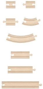 Hape TRAIN Zestaw torów 24 elementy GXP-587299 - Pociągi dla dzieci - miniaturka - grafika 2