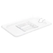 Pojemniki i kosze gastronomiczne - Vogue Pokrywa poliwęglanowa przezroczysta z wcięciem GN1/4 U253 - miniaturka - grafika 1