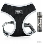 Smycze dla kotów - Szelki dla kota Bezuciskowe z Odblaskiem +smycz M - miniaturka - grafika 1