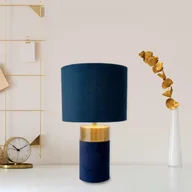Lampy stojące - Näve Lampa stołowa 3189512, klosz tekstylny, niebieski - miniaturka - grafika 1