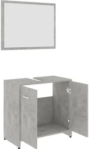 vidaXL vidaXL 3-częściowy zestaw mebli łazienkowych, szarość betonu, płyta 8720286166123 - Meble łazienkowe - miniaturka - grafika 8