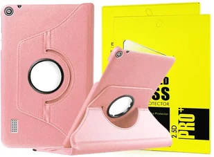 Huawei Etui obrotowe 360 MediaPad T3 7.0 Różowe + Szkło 03039 - Etui do tabletów - miniaturka - grafika 2