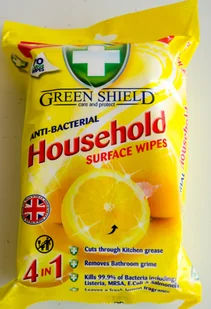 GREEN Chusteczki nawilżone uniwersalne 70szt SHIELD HOUSEHOLD - Płyny do naczyń - miniaturka - grafika 3