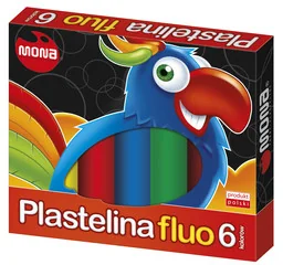 Mona Plastelina 6 kolorów fluorescencyjna - Masy plastyczne - miniaturka - grafika 2