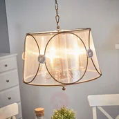 Lampy sufitowe - Lampa wisząca Letizia z prześwitującą organzą - miniaturka - grafika 1