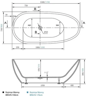 Massi BREVIS 150x75 MSWA-515150 - Wanny - miniaturka - grafika 6