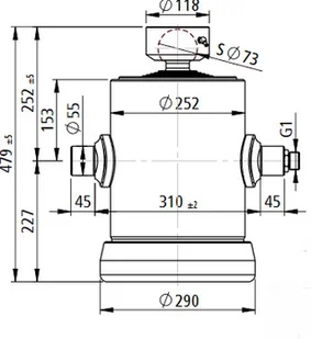 Penta Siłownik hydrauliczny Penta SB19, skok 2229, 18-40 T 12000B2219001 - Akcesoria do hydrauliki siłowej - miniaturka - grafika 2