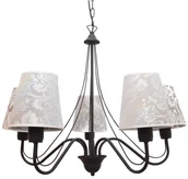 Lampy sufitowe - Helam Żyrandol MALBO II 5xE27/60W/230V czarny - miniaturka - grafika 1