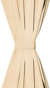 vidaXL Zasłony z mikrosatyny, 2 szt., pętelkami, 140x175 cm, beżowe - Zasłony - miniaturka - grafika 4