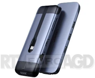 Ugreen Ugreen 9w1 wielofunkcyjny HUB USB Typ C - HDMI / 3x USB 3.2 Gen 1 / czytnik kart SD micro SD / VGA / RJ45 / USB Typ C Power Delivery 100 W 20 V 5 A szary (70409 CM286) 70409 CM286 - Huby USB - miniaturka - grafika 6