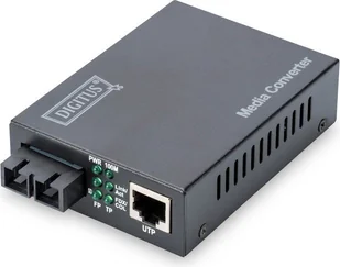 DIGITUS Professional Digitus DN-82040 RJ45/RJ11 Fast Ethernet Media Converter, czarny DN-82021-1 - Kable miedziane - miniaturka - grafika 2