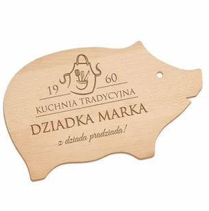 Murrano Deska do krojenia świnka z grawerem dla pary na drewnianą rocznicę śl DSK-SWK-031 - Deski do krojenia - miniaturka - grafika 11