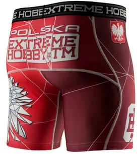 Extreme Hobby Spodenki Vale Tudo, POLSKA, czerwony, rozmiar 3XL - Kimona, stroje i obuwie - miniaturka - grafika 3