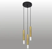 Lampy sufitowe - Lumen Light Lampa wisząca Kuga 3 M patyna listwa 3523 - miniaturka - grafika 1