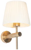 Lampy ścienne - QAZQA Nowoczesna lampa ścienna biała z brązem - Pluk - miniaturka - grafika 1
