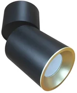 Oprawy, klosze i abażury - Polux Oczko ruchome natynkowe Astra GU10 czarno-złote 314048 - miniaturka - grafika 1