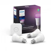 Systemy inteligentnych domów - Philips Philips Hue zestaw startowy + 3 grzybki E27 9,5W RGBW - miniaturka - grafika 1