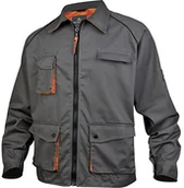 Odzież robocza - Deltaplus Deltaplus M2VE2GRGT Mach2 kurtka robocza z poliestru/bawełny, szaro-pomarańczowa, rozmiar L M2VE2GRGT - miniaturka - grafika 1