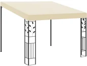Altany ogrodowe - vidaXL Altana przyścienna, 3 x 3 x 2,5 m, kremowa - miniaturka - grafika 1