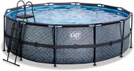 Baseny ogrodowe - Exit Basen Stone 450 x 122cm drabinka + pompa wysoki 30.22.15.00 - miniaturka - grafika 1
