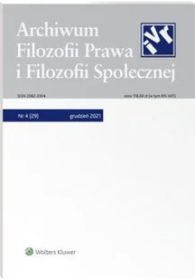 Wolters Kluwer Archiwum Filozofii Prawa i Filozofii.. 4/2021 (29) - praca zbiorowa - Czasopisma - miniaturka - grafika 2