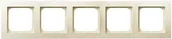 Klawisze i ramki - LEDart 5-krotna, pozioma i pionowa- Ospel As R-5G/27, kolor ecru - miniaturka - grafika 1