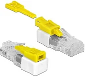 Adaptery i przejściówki - Delock RJ45 Port Blocker zestaw 5 sztuki biała/żółty 85334 - miniaturka - grafika 1