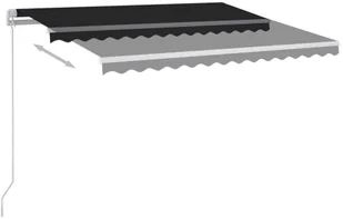 VidaXL Lumarko Ręcznie zwijana markiza z LED, 350 x 250 cm, antracytowa! 3068884 VidaXL - Markizy - miniaturka - grafika 3
