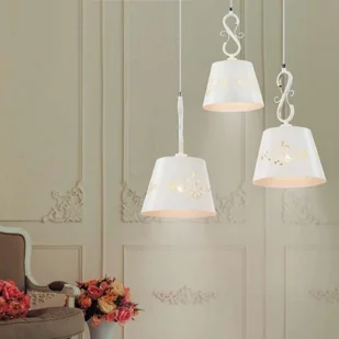 Rabalux LAMPA wisząca ANNA 2234 metalowa OPRAWA prowansalski ZWIS kaskada z wycięciami biała 2234 - Lampy sufitowe - miniaturka - grafika 6