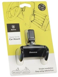 Baseus Stable Series - uchwyt samochodowy mocowany do kratki nawiewu (czarny) 57682 - Uchwyty samochodowe do telefonów - miniaturka - grafika 2
