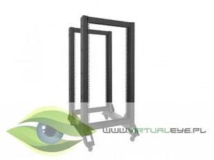 Lanberg Szafa open rack 19 22U 600x800mm czarna OR01-6822-B - Szafy rack - miniaturka - grafika 2