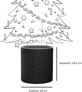 Keter Donica na choinkę, Cylinder S, antracytowa, 7 l - Donice - miniaturka - grafika 4
