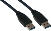 Kable USB - MCL samar MC923AA-3 m/N kabel USB 3.0, typ A, męski/męski, 3 m, czarna MC923AA-3M/N - miniaturka - grafika 1