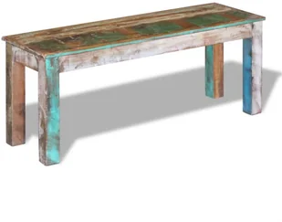 Ławka z odzyskiwanego drewna 110x35x45 cm - Ławki do przedpokoju - miniaturka - grafika 5