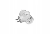 Przedłużacze i rozgałęźniki - Złodziejka adapter wtyczkowy z uziem 3xGN D.3805 - miniaturka - grafika 1