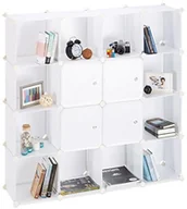 Półki i regały dla dzieci - Relaxdays regał wtykowy wykonana z tworzywa sztucznego, rozszerzalna 16 przegródek system regałów, "zrób to sam" regał stojący 127 x 127 x 31,5 cm, 3 wariantach kolorystycznych 10021957_49 - miniaturka - grafika 1