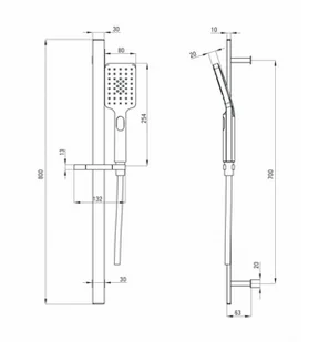 Deante NGA_051K ALPINIA CHROM ZESTAW NATRYSKOWY 3-FUNKCYJNY - Zestawy prysznicowe - miniaturka - grafika 2